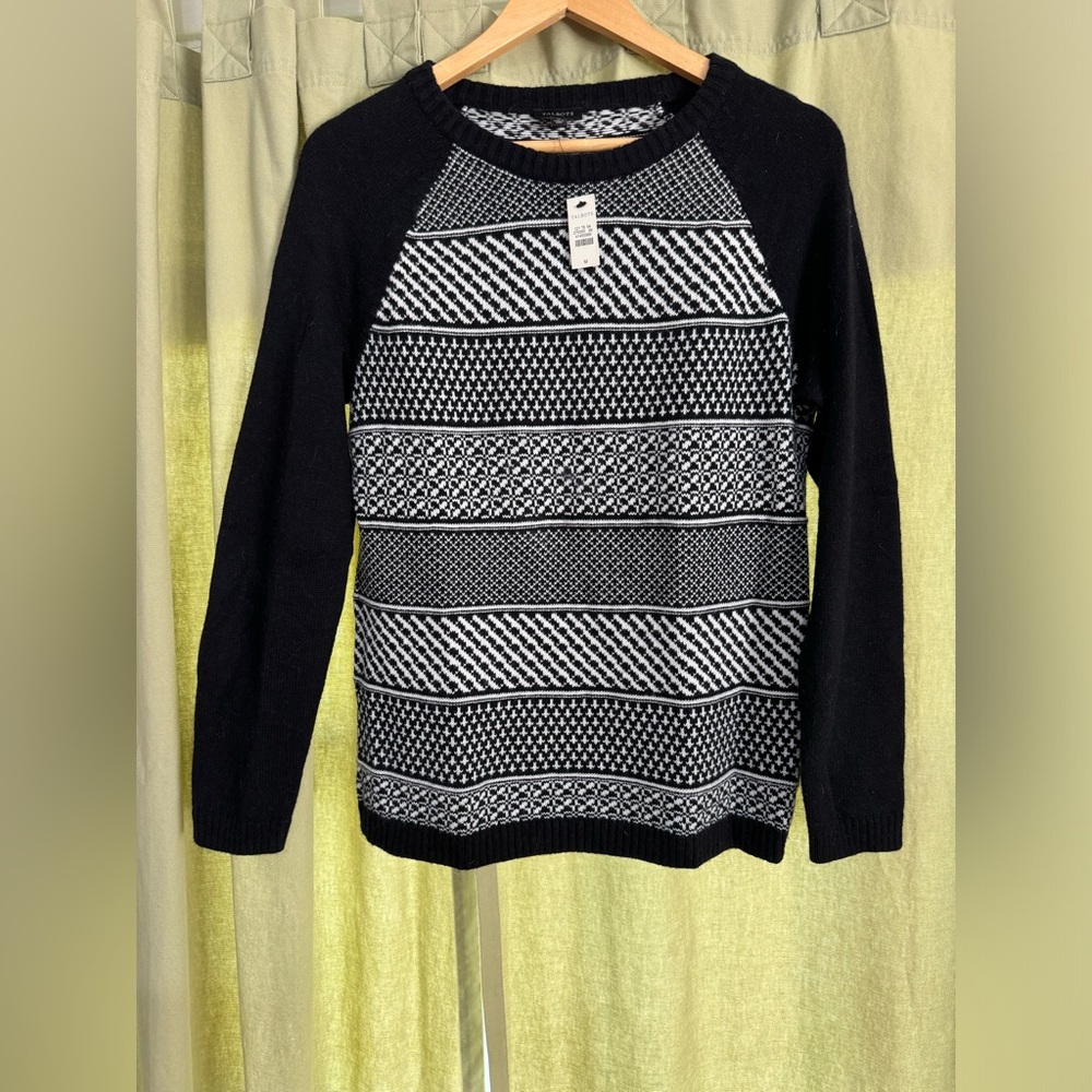Talbots Black & White Sweater